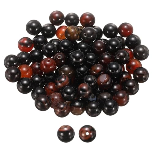 HARFINGTON Natursteinperlen, 10 mm, roter Kunststein, rund, lose Perlen, echte glatte Kugeln, für Schmuckherstellung, Armbänder, Halsketten, Ohrringe, DIY, 100 Stück HARFINGTON Natursteinperlen, 10 mm, roter Kunststein, rund, lose Perlen, echte glatte Kugeln, für Schmuckherstellung, Armbänder, Halsketten, Ohrringe, DIY, 100 Stück von HARFINGTON
