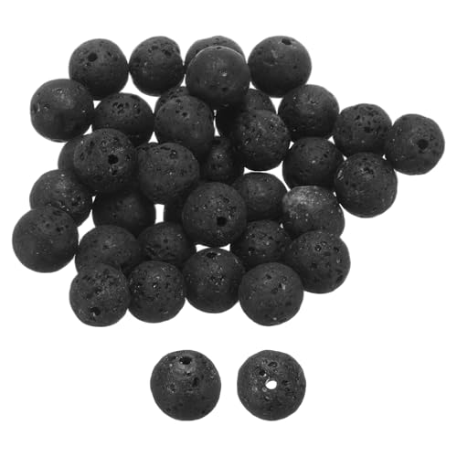 HARFINGTON Natursteinperlen, 10 mm, schwarzer vulkanischer runder Edelstein, lose Perlen, echte glatte Kugeln, Perlen für Schmuckherstellung, Armbänder, Halsketten, Ohrringe, DIY, 50 Stück HARFINGTON Natursteinperlen, 10 mm, schwarzer vulkanischer runder Edelstein, lose Perlen, echte glatte Kugeln, Perlen für Schmuckherstellung, Armbänder, Halsketten, Ohrringe, DIY, 50 Stück von HARFINGTON