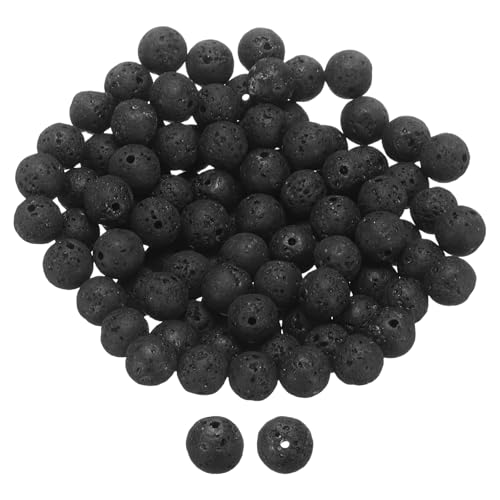 HARFINGTON Natursteinperlen, 10 mm, schwarzer vulkanischer runder Edelstein, lose Perlen, echte glatte Kugeln für Schmuckherstellung, Armbänder, Halsketten, Ohrringe, DIY, 100 Stück HARFINGTON Natursteinperlen, 10 mm, schwarzer vulkanischer runder Edelstein, lose Perlen, echte glatte Kugeln für Schmuckherstellung, Armbänder, Halsketten, Ohrringe, DIY, 100 Stück von HARFINGTON