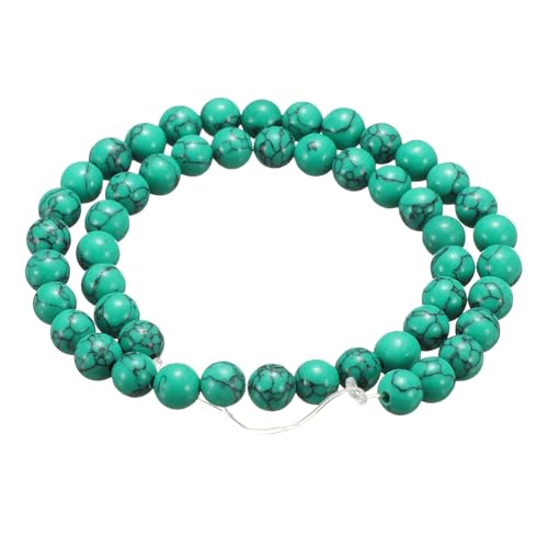 HARFINGTON Natursteinperlen, 6 mm, Türkis, rund, lose Perlen, echte glatte Kugeln, Perlen für Schmuckherstellung, Armbänder, Halsketten, Ohrringe, DIY, 50 Stück HARFINGTON Natursteinperlen, 6 mm, Türkis, rund, lose Perlen, echte glatte Kugeln, Perlen für Schmuckherstellung, Armbänder, Halsketten, Ohrringe, DIY, 50 Stück von HARFINGTON
