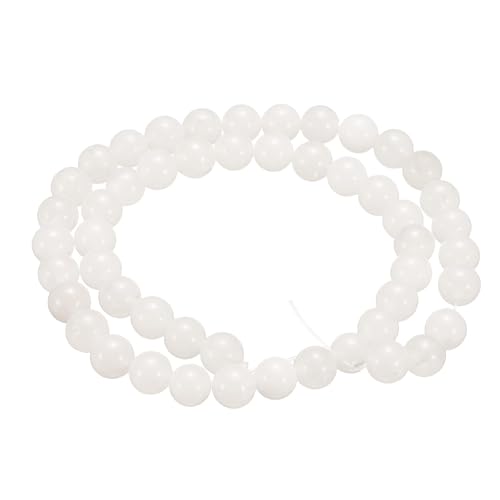 HARFINGTON Natursteinperlen, 6 mm, klarer Quarz, rund, lose Perlen, echte glatte Kugeln, Perlen für Schmuckherstellung, Armbänder, Halsketten, Ohrringe, DIY, 100 Stück von HARFINGTON