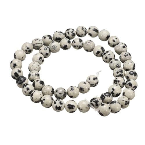 HARFINGTON Natursteinperlen, 6 mm, rund, lose Perlen, echte glatte Kugeln, für Schmuckherstellung, Armbänder, Halsketten, Ohrringe, DIY, 50 Stück HARFINGTON Natursteinperlen, 6 mm, rund, lose Perlen, echte glatte Kugeln, für Schmuckherstellung, Armbänder, Halsketten, Ohrringe, DIY, 50 Stück von HARFINGTON