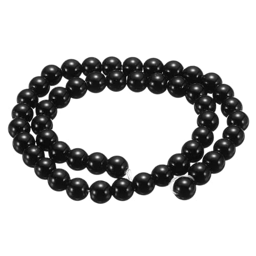 HARFINGTON Natursteinperlen, 6 mm, schwarzer Achat, rund, lose Perlen, echte glatte Kugeln, Perlen für Schmuckherstellung, Armbänder, Halsketten, Ohrringe, DIY, 50 Stück HARFINGTON Natursteinperlen, 6 mm, schwarzer Achat, rund, lose Perlen, echte glatte Kugeln, Perlen für Schmuckherstellung, Armbänder, Halsketten, Ohrringe, DIY, 50 Stück von HARFINGTON
