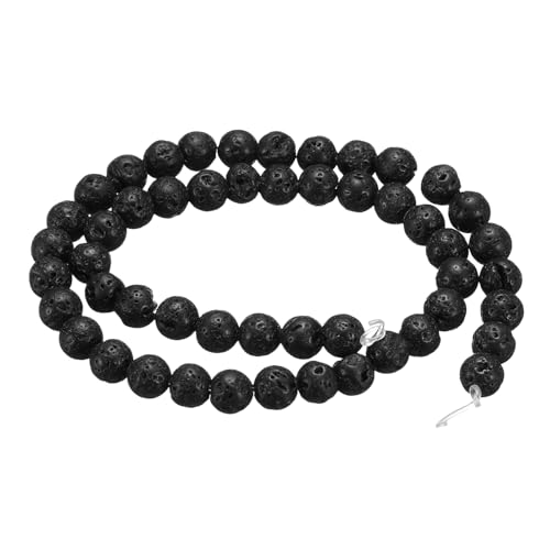 HARFINGTON Natursteinperlen, 6 mm, schwarzer vulkanischer runder Edelstein, lose Perlen, echte glatte Kugeln, Perlen für Schmuckherstellung, Armbänder, Halsketten, Ohrringe, DIY, 100 Stück HARFINGTON Natursteinperlen, 6 mm, schwarzer vulkanischer runder Edelstein, lose Perlen, echte glatte Kugeln, Perlen für Schmuckherstellung, Armbänder, Halsketten, Ohrringe, DIY, 100 Stück von HARFINGTON
