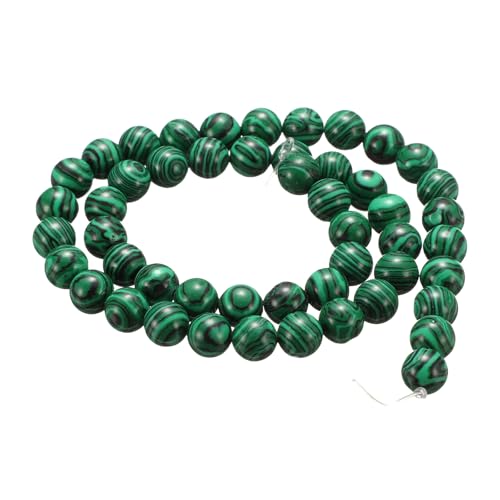 HARFINGTON Natursteinperlen, 8 mm, Malachit, rund, lose Perlen, echte glatte Kugeln, Perlen für Schmuckherstellung, Armbänder, Halsketten, Ohrringe, DIY, 50 Stück HARFINGTON Natursteinperlen, 8 mm, Malachit, rund, lose Perlen, echte glatte Kugeln, Perlen für Schmuckherstellung, Armbänder, Halsketten, Ohrringe, DIY, 50 Stück von HARFINGTON