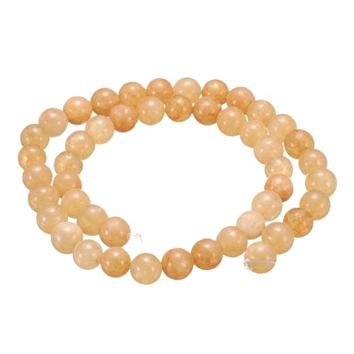 HARFINGTON Natursteinperlen, 8 mm, gelber Aventurin, rund, lose Perlen, echte glatte Kugeln, Perlen für Schmuckherstellung, Armbänder, Halsketten, Ohrringe, DIY, 100 Stück HARFINGTON Natursteinperlen, 8 mm, gelber Aventurin, rund, lose Perlen, echte glatte Kugeln, Perlen für Schmuckherstellung, Armbänder, Halsketten, Ohrringe, DIY, 100 Stück von HARFINGTON