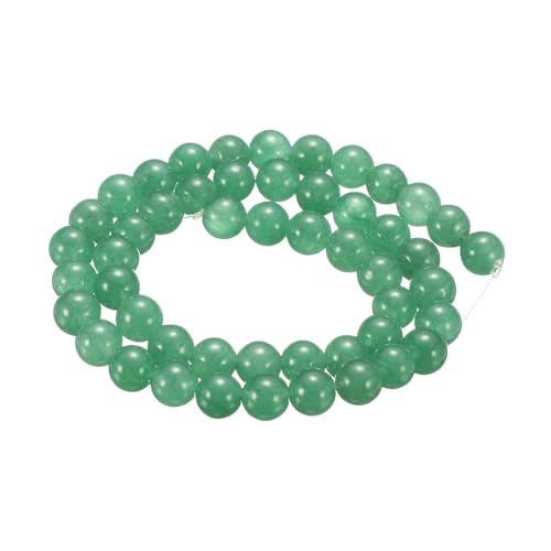 HARFINGTON Natursteinperlen, 8 mm, grüner Aventurin, rund, lose Perlen, echte glatte Kugeln, für Schmuckherstellung, Armbänder, Halsketten, Ohrringe, DIY, 100 Stück von HARFINGTON