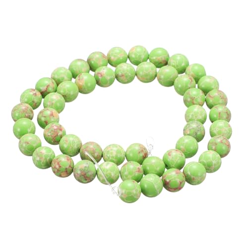 HARFINGTON Natursteinperlen, 8 mm, grüner Türkis, runder Edelstein, lose Perlen, echte glatte Kugeln, Perlen für Schmuckherstellung, Armbänder, Halsketten, Ohrringe, DIY, 50 Stück HARFINGTON Natursteinperlen, 8 mm, grüner Türkis, runder Edelstein, lose Perlen, echte glatte Kugeln, Perlen für Schmuckherstellung, Armbänder, Halsketten, Ohrringe, DIY, 50 Stück von HARFINGTON