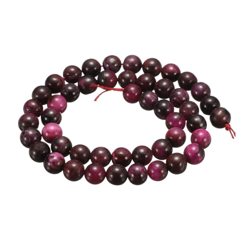 HARFINGTON Natursteinperlen, 8 mm, magenta, Tigerauge, rund, lose Perlen, echte glatte Kugeln, Perlen für Schmuckherstellung, Armbänder, Halsketten, Ohrringe, DIY, 50 Stück HARFINGTON Natursteinperlen, 8 mm, magenta, Tigerauge, rund, lose Perlen, echte glatte Kugeln, Perlen für Schmuckherstellung, Armbänder, Halsketten, Ohrringe, DIY, 50 Stück von HARFINGTON