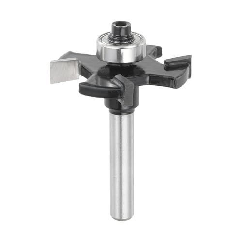 HARFINGTON Nutfräser-Bit, 1/4-Zoll-Schaft, 6 mm Schnitthöhe, 15/32 Zoll Tiefe, 4 Rillen, Holzschlitzfräser, Hartmetallspitze für Nutkanten, Schwarz HARFINGTON Nutfräser-Bit, 1/4-Zoll-Schaft, 6 mm Schnitthöhe, 15/32 Zoll Tiefe, 4 Rillen, Holzschlitzfräser, Hartmetallspitze für Nutkanten, Schwarz von HARFINGTON