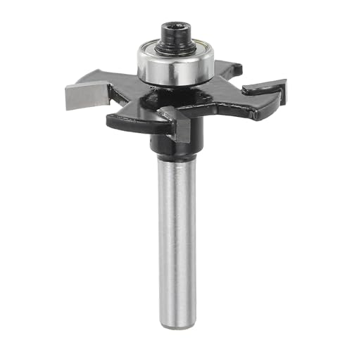HARFINGTON Nutfräser-Bit, 6,35 mm Schaft, 4 mm Schnitthöhe, 4 mm Tiefe, 4 Rillen, Holzschlitzfräser, Hartmetallspitze für Nutkanten, Schwarz HARFINGTON Nutfräser-Bit, 6,35 mm Schaft, 4 mm Schnitthöhe, 4 mm Tiefe, 4 Rillen, Holzschlitzfräser, Hartmetallspitze für Nutkanten, Schwarz von HARFINGTON