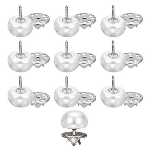 HARFINGTON Perlenknöpfe ohne Nähen, 12 mm, abnehmbar, wiederverwendbar, für Hemd, Kleid, DIY, Basteln, Kleidung, Dekoration, 10 Stück HARFINGTON Perlenknöpfe ohne Nähen, 12 mm, abnehmbar, wiederverwendbar, für Hemd, Kleid, DIY, Basteln, Kleidung, Dekoration, 10 Stück von HARFINGTON