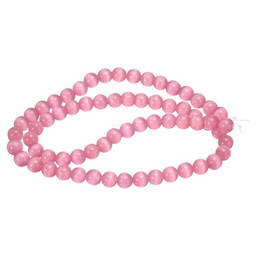 HARFINGTON Rosenrote Katzenaugen-Steinperlen, 6 mm, rund, glatt, Edelstein-Kristall, lose Perlen für Schmuckherstellung, Armbänder, Halsketten, Ohrringe, DIY, 65 Stück HARFINGTON Rosenrote Katzenaugen-Steinperlen, 6 mm, rund, glatt, Edelstein-Kristall, lose Perlen für Schmuckherstellung, Armbänder, Halsketten, Ohrringe, DIY, 65 Stück von HARFINGTON