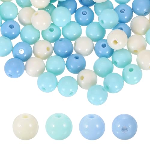 HARFINGTON Runde Acrylperlen, 10 mm Durchmesser, 1,9 mm Loch, Kunststoff, Harz, glatte Kugeln, lose Perlen für Schmuckherstellung, Armbänder, Halsketten, Ohrringe, DIY, 200 Stück HARFINGTON Runde Acrylperlen, 10 mm Durchmesser, 1,9 mm Loch, Kunststoff, Harz, glatte Kugeln, lose Perlen für Schmuckherstellung, Armbänder, Halsketten, Ohrringe, DIY, 200 Stück von HARFINGTON