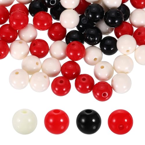 HARFINGTON Runde Acrylperlen, 10 mm Durchmesser, 1,9 mm Loch, Kunststoff, Harz, glatte Kugeln, lose Perlen für Schmuckherstellung, Armbänder, Halsketten, Ohrringe, DIY, 200 Stück HARFINGTON Runde Acrylperlen, 10 mm Durchmesser, 1,9 mm Loch, Kunststoff, Harz, glatte Kugeln, lose Perlen für Schmuckherstellung, Armbänder, Halsketten, Ohrringe, DIY, 200 Stück von HARFINGTON