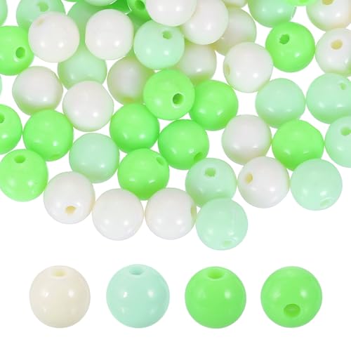 HARFINGTON Runde Acrylperlen, 10 mm Durchmesser, 1,9 mm Loch, Kunststoff, Harz, glatte Kugeln, lose Perlen für Schmuckherstellung, Armbänder, Halsketten, Ohrringe, DIY, 200 Stück HARFINGTON Runde Acrylperlen, 10 mm Durchmesser, 1,9 mm Loch, Kunststoff, Harz, glatte Kugeln, lose Perlen für Schmuckherstellung, Armbänder, Halsketten, Ohrringe, DIY, 200 Stück von HARFINGTON