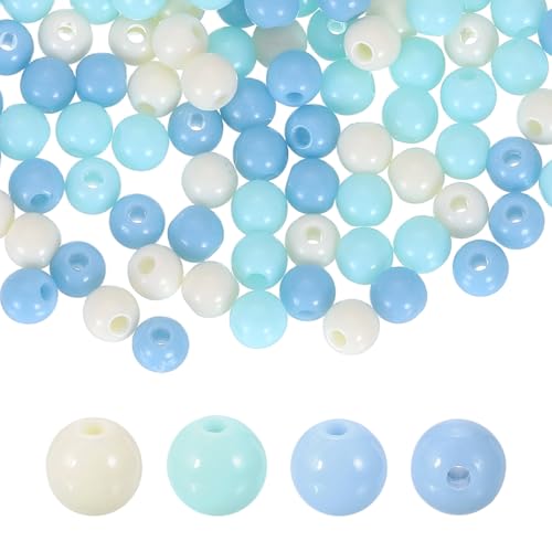 HARFINGTON Runde Acrylperlen, 6 mm Durchmesser, 1,9 mm Loch, Kunststoff, Harz, glatte Kugeln, lose Perlen für Schmuckherstellung, Armbänder, Halsketten, Ohrringe, DIY, 100 Stück HARFINGTON Runde Acrylperlen, 6 mm Durchmesser, 1,9 mm Loch, Kunststoff, Harz, glatte Kugeln, lose Perlen für Schmuckherstellung, Armbänder, Halsketten, Ohrringe, DIY, 100 Stück von HARFINGTON
