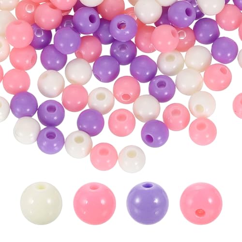 HARFINGTON Runde Acrylperlen, 6 mm Durchmesser, 1,9 mm Loch, Kunststoff, Harz, glatte Kugeln, lose Perlen für Schmuckherstellung, Armbänder, Halsketten, Ohrringe, DIY, 200 Stück HARFINGTON Runde Acrylperlen, 6 mm Durchmesser, 1,9 mm Loch, Kunststoff, Harz, glatte Kugeln, lose Perlen für Schmuckherstellung, Armbänder, Halsketten, Ohrringe, DIY, 200 Stück von HARFINGTON