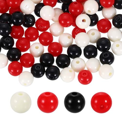 HARFINGTON Runde Acrylperlen, 8 mm Durchmesser, 1,9 mm Loch, Kunststoff, Harz, glatte Kugeln, lose Perlen für Schmuckherstellung, Armbänder, Halsketten, Ohrringe, DIY, 100 Stück HARFINGTON Runde Acrylperlen, 8 mm Durchmesser, 1,9 mm Loch, Kunststoff, Harz, glatte Kugeln, lose Perlen für Schmuckherstellung, Armbänder, Halsketten, Ohrringe, DIY, 100 Stück von HARFINGTON