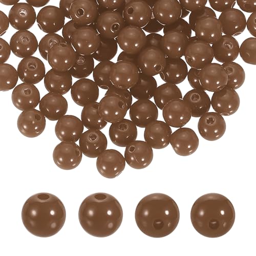 HARFINGTON Runde Acrylperlen, 8 mm Durchmesser, 1,9 mm Loch, Kunststoffharz, glatte Kugeln, lose Perlen für Schmuckherstellung, Armbänder, Halsketten, Ohrringe, DIY, 200 Stück HARFINGTON Runde Acrylperlen, 8 mm Durchmesser, 1,9 mm Loch, Kunststoffharz, glatte Kugeln, lose Perlen für Schmuckherstellung, Armbänder, Halsketten, Ohrringe, DIY, 200 Stück von HARFINGTON