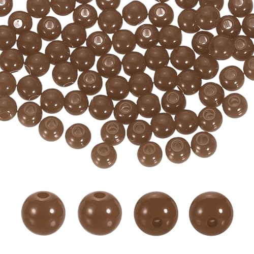 HARFINGTON Runde Acrylperlen, tiefbraun, 6 mm Durchmesser, 1,9 mm Loch, Kunststoffharz, glatte Kugeln, lose Perlen für Schmuckherstellung, Armbänder, Halsketten, Ohrringe, DIY, 100 Stück HARFINGTON Runde Acrylperlen, tiefbraun, 6 mm Durchmesser, 1,9 mm Loch, Kunststoffharz, glatte Kugeln, lose Perlen für Schmuckherstellung, Armbänder, Halsketten, Ohrringe, DIY, 100 Stück von HARFINGTON