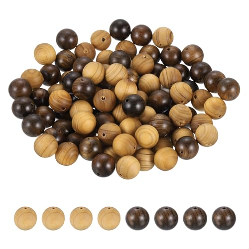 HARFINGTON Runde Holzperlen, 10 mm Durchmesser, kleine Holzperlen für Bastelarbeiten, Armbänder, Armbänder, Halsketten, Schmuckherstellung, tiefes und hellbraunes 200 Stück HARFINGTON Runde Holzperlen, 10 mm Durchmesser, kleine Holzperlen für Bastelarbeiten, Armbänder, Armbänder, Halsketten, Schmuckherstellung, tiefes und hellbraunes 200 Stück von HARFINGTON