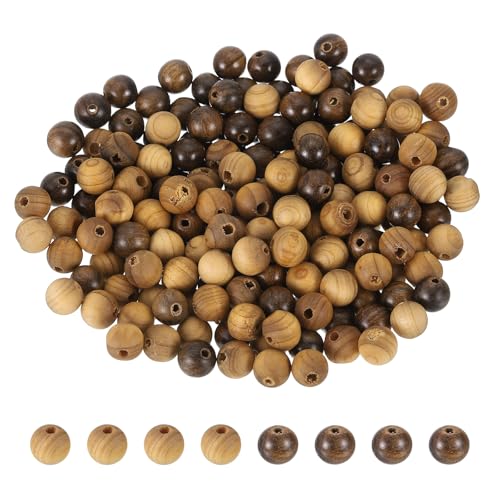 HARFINGTON Runde Holzperlen, 6 mm Durchmesser, kleine Holzperlen für Bastelarbeiten, Armbänder, Armbänder, Halsketten, Schmuckherstellung, tiefes und hellbraunes 200 Stück HARFINGTON Runde Holzperlen, 6 mm Durchmesser, kleine Holzperlen für Bastelarbeiten, Armbänder, Armbänder, Halsketten, Schmuckherstellung, tiefes und hellbraunes 200 Stück von HARFINGTON