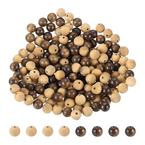 HARFINGTON Runde Holzperlen, 8 mm Durchmesser, kleine Holzperlen für Bastelarbeiten, Armbänder, Armbänder, Halsketten, Schmuckherstellung, tiefes und hellbraunes 200 Stück HARFINGTON Runde Holzperlen, 8 mm Durchmesser, kleine Holzperlen für Bastelarbeiten, Armbänder, Armbänder, Halsketten, Schmuckherstellung, tiefes und hellbraunes 200 Stück von HARFINGTON