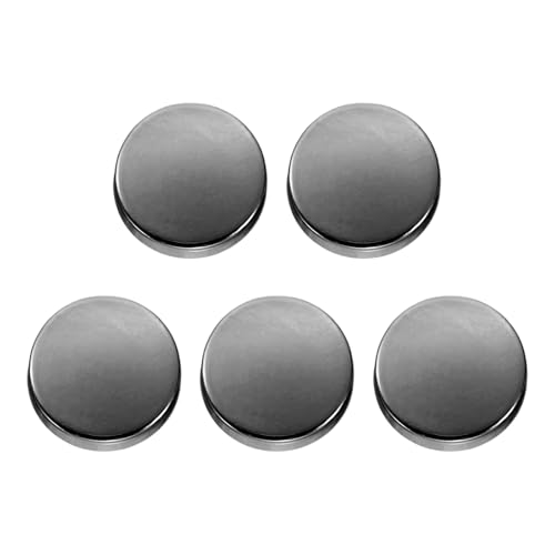 HARFINGTON Runde Metallknöpfe, 10 mm, Schaft aus Zinklegierung, flach, Nähen, Handwerk, Ersatzknöpfe für Kleidung, Dekoration, DIY-Zubehör, Schwarz, 5 Stück von HARFINGTON