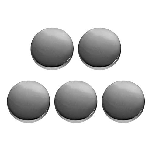HARFINGTON Runde Metallknöpfe, 12,5 mm, Schaft aus Zinklegierung, flach, Nähen, Handwerk, Ersatzknöpfe für Kleidung, Dekoration, DIY-Zubehör, Schwarz, 5 Stück von HARFINGTON