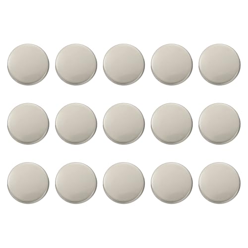 HARFINGTON Runde Metallknöpfe, 12 mm, Schaft aus Zinklegierung, flach, Nähen, Handwerk, Ersatzknöpfe für Kleidung, Dekoration, DIY-Zubehör, mattes Silber, 15 Stück HARFINGTON Runde Metallknöpfe, 12 mm, Schaft aus Zinklegierung, flach, Nähen, Handwerk, Ersatzknöpfe für Kleidung, Dekoration, DIY-Zubehör, mattes Silber, 15 Stück von HARFINGTON