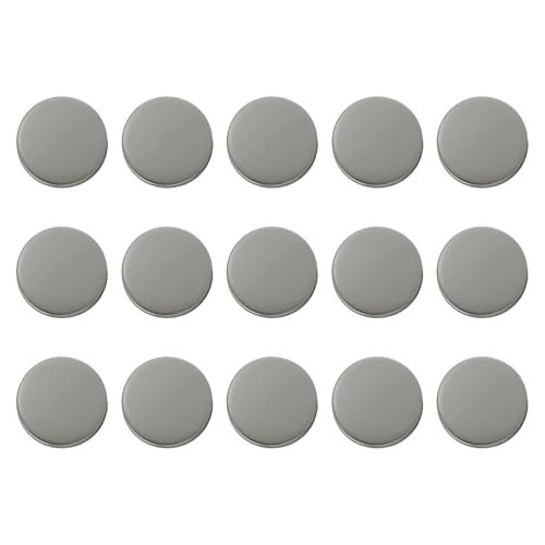 HARFINGTON Runde Metallknöpfe, 15 mm, Schaft aus Zinklegierung, flach, Nähen, Handwerk, Ersatzknöpfe für Kleidung, Dekoration, DIY-Zubehör, Gunmetal von HARFINGTON