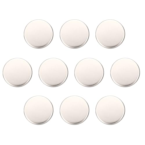 HARFINGTON Runde Metallknöpfe, 18 l, 11,5 mm, Schaft aus Zinklegierung, flacher Nähknopf, Ersatzknöpfe für Kleidung, Dekoration, DIY-Zubehör, Sandsilber, 10 Stück von HARFINGTON