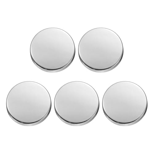 HARFINGTON Runde Metallknöpfe, 18 mm, Schaft aus Zinklegierung, flach, Nähen, Handwerk, Ersatzknöpfe für Kleidung, Dekoration, DIY-Zubehör, helles Silber, 5 Stück HARFINGTON Runde Metallknöpfe, 18 mm, Schaft aus Zinklegierung, flach, Nähen, Handwerk, Ersatzknöpfe für Kleidung, Dekoration, DIY-Zubehör, helles Silber, 5 Stück von HARFINGTON