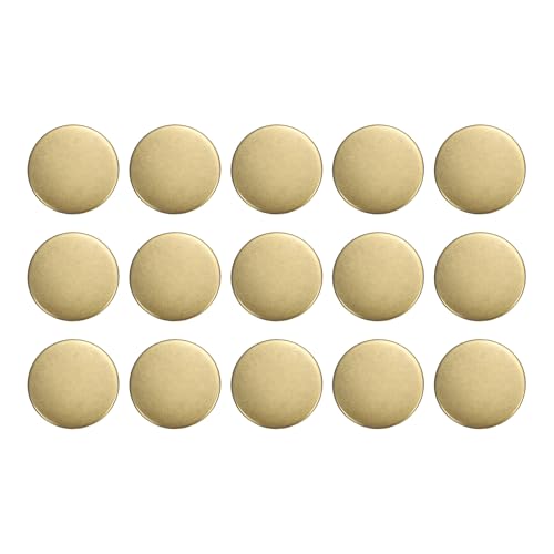 HARFINGTON Runde Metallknöpfe, 20 mm, Messing, zum Nähen, Basteln, Ersatzknöpfe für Blazer, Anzüge, Kleidung, Dekoration, DIY-Zubehör, Bronze, 15 Stück von HARFINGTON