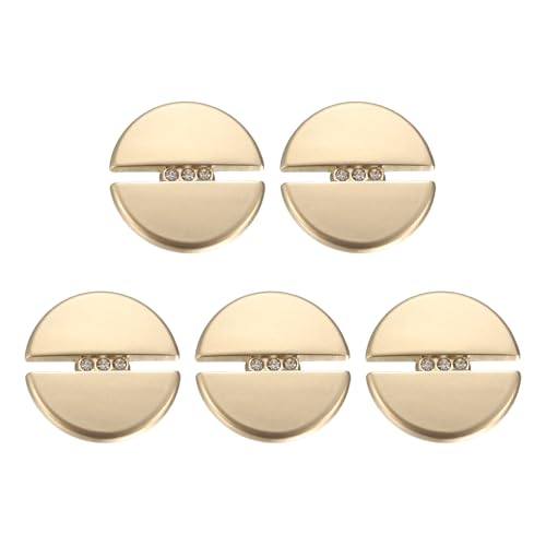 HARFINGTON Runde Metallknöpfe, 20 mm, Schaft aus Legierung, Diamantfassung, Nähen, Basteln, Ersatzknöpfe für Kleidung, Dekoration, DIY-Zubehör, mattes Gold, 5 Stück HARFINGTON Runde Metallknöpfe, 20 mm, Schaft aus Legierung, Diamantfassung, Nähen, Basteln, Ersatzknöpfe für Kleidung, Dekoration, DIY-Zubehör, mattes Gold, 5 Stück von HARFINGTON