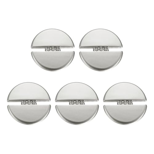 HARFINGTON Runde Metallknöpfe, 20 mm, Schaft aus Legierung, Diamantfassung, Nähen, Basteln, Ersatzknöpfe für Kleidung, Dekoration, DIY-Zubehör, mattes Silber, 5 Stück HARFINGTON Runde Metallknöpfe, 20 mm, Schaft aus Legierung, Diamantfassung, Nähen, Basteln, Ersatzknöpfe für Kleidung, Dekoration, DIY-Zubehör, mattes Silber, 5 Stück von HARFINGTON