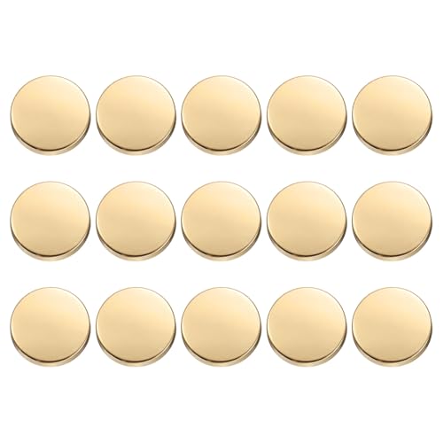 HARFINGTON Runde Metallknöpfe, 20 mm, Schaft aus Zinklegierung, flach, Nähen, Handwerk, Ersatzknöpfe für Kleidung, Dekoration, DIY-Zubehör, 15 Stück, helles Gold HARFINGTON Runde Metallknöpfe, 20 mm, Schaft aus Zinklegierung, flach, Nähen, Handwerk, Ersatzknöpfe für Kleidung, Dekoration, DIY-Zubehör, 15 Stück, helles Gold von HARFINGTON