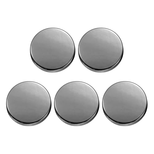 HARFINGTON Runde Metallknöpfe, 20 mm, Schaft aus Zinklegierung, flach, Nähen, Handwerk, Ersatzknöpfe für Kleidung, Dekoration, DIY-Zubehör, Schwarz, 5 Stück von HARFINGTON