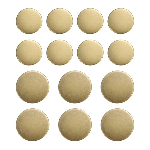 HARFINGTON Runde Metallknöpfe, 20 mm/25 mm, Messing, zum Nähen, Basteln, Ersatzknöpfe für Blazer, Anzüge, Kleidung, Dekoration, DIY-Zubehör, Bronze, 14 Stück von HARFINGTON