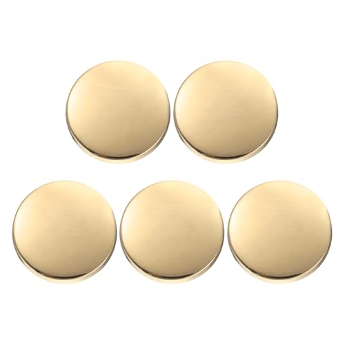 HARFINGTON Runde Metallknöpfe, 23 mm, Schaft aus Zinklegierung, flach, Nähen, Handwerk, Ersatzknöpfe für Kleidung, Dekoration, DIY-Zubehör, helles Gold, 5 Stück HARFINGTON Runde Metallknöpfe, 23 mm, Schaft aus Zinklegierung, flach, Nähen, Handwerk, Ersatzknöpfe für Kleidung, Dekoration, DIY-Zubehör, helles Gold, 5 Stück von HARFINGTON