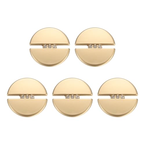 HARFINGTON Runde Metallknöpfe, 25 mm, Schaft aus Legierung, Diamantfassung, Nähen, Basteln, Ersatzknöpfe für Kleidung, Dekoration, DIY-Zubehör, mattes Gold, 5 Stück HARFINGTON Runde Metallknöpfe, 25 mm, Schaft aus Legierung, Diamantfassung, Nähen, Basteln, Ersatzknöpfe für Kleidung, Dekoration, DIY-Zubehör, mattes Gold, 5 Stück von HARFINGTON