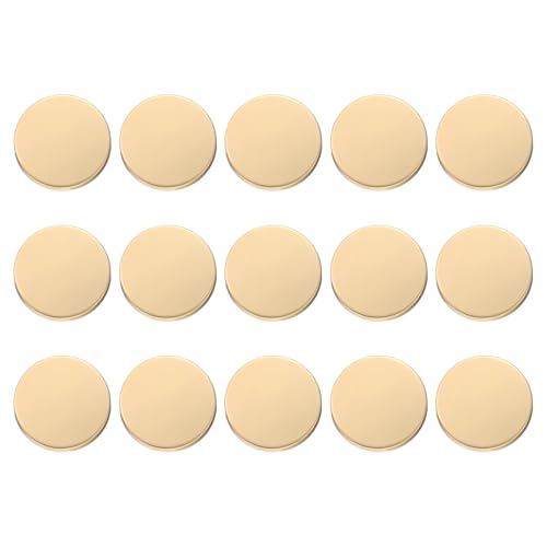 HARFINGTON Runde Metallknöpfe, 25 mm, Schaft aus Zinklegierung, flach, Nähen, Handwerk, Ersatzknöpfe für Kleidung, Dekoration, DIY-Zubehör, mattes Gold, 15 Stück HARFINGTON Runde Metallknöpfe, 25 mm, Schaft aus Zinklegierung, flach, Nähen, Handwerk, Ersatzknöpfe für Kleidung, Dekoration, DIY-Zubehör, mattes Gold, 15 Stück von HARFINGTON