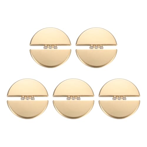 HARFINGTON Runde Metallknöpfe, 30 mm, Schaft aus Legierung, Diamantfassung, Nähen, Basteln, Ersatzknöpfe für Kleidung, Dekoration, DIY-Zubehör, mattes Gold, 5 Stück HARFINGTON Runde Metallknöpfe, 30 mm, Schaft aus Legierung, Diamantfassung, Nähen, Basteln, Ersatzknöpfe für Kleidung, Dekoration, DIY-Zubehör, mattes Gold, 5 Stück von HARFINGTON