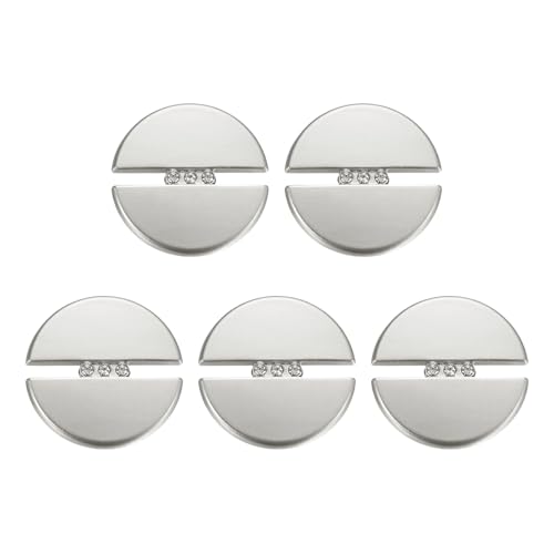 HARFINGTON Runde Metallknöpfe, 30 mm, Schaft aus Legierung, Diamantfassung, Nähen, Basteln, Ersatzknöpfe für Kleidung, Dekoration, DIY-Zubehör, mattes Silber, 5 Stück HARFINGTON Runde Metallknöpfe, 30 mm, Schaft aus Legierung, Diamantfassung, Nähen, Basteln, Ersatzknöpfe für Kleidung, Dekoration, DIY-Zubehör, mattes Silber, 5 Stück von HARFINGTON