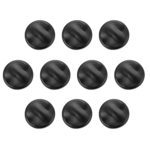 HARFINGTON Runde Metallknöpfe, 32 l, 20 mm, Schaft aus Zinklegierung, Wellenstruktur, Ersatzknöpfe für Kleidung, Dekoration, DIY-Zubehör, Mattschwarz, 10 Stück HARFINGTON Runde Metallknöpfe, 32 l, 20 mm, Schaft aus Zinklegierung, Wellenstruktur, Ersatzknöpfe für Kleidung, Dekoration, DIY-Zubehör, Mattschwarz, 10 Stück von HARFINGTON