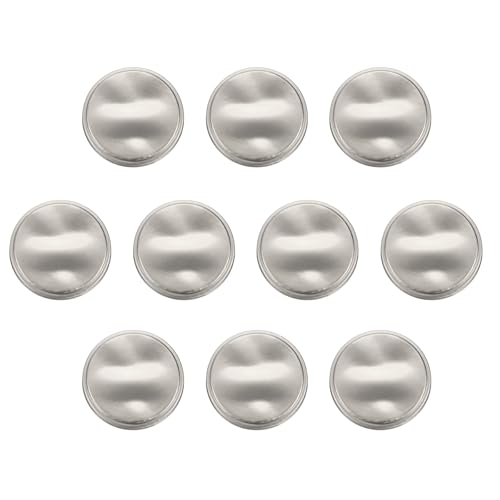 HARFINGTON Runde Metallknöpfe, 36 l, 23 mm, Schaft aus Zinklegierung, Wellenstruktur, Ersatzknöpfe für Kleidung, Dekoration, DIY-Zubehör, Sandsilber, 10 Stück HARFINGTON Runde Metallknöpfe, 36 l, 23 mm, Schaft aus Zinklegierung, Wellenstruktur, Ersatzknöpfe für Kleidung, Dekoration, DIY-Zubehör, Sandsilber, 10 Stück von HARFINGTON