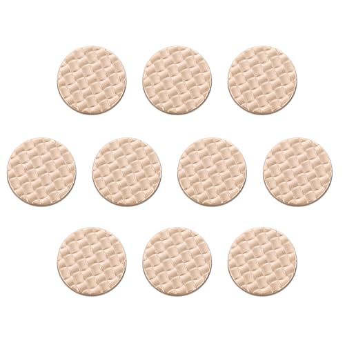 HARFINGTON Runde Metallknöpfe, 36 l, 23 mm, Schaft aus Zinklegierung, karierte Textur, Ersatzknöpfe für Kleidung, Dekoration, DIY-Zubehör, Sandgold, 10 Stück HARFINGTON Runde Metallknöpfe, 36 l, 23 mm, Schaft aus Zinklegierung, karierte Textur, Ersatzknöpfe für Kleidung, Dekoration, DIY-Zubehör, Sandgold, 10 Stück von HARFINGTON