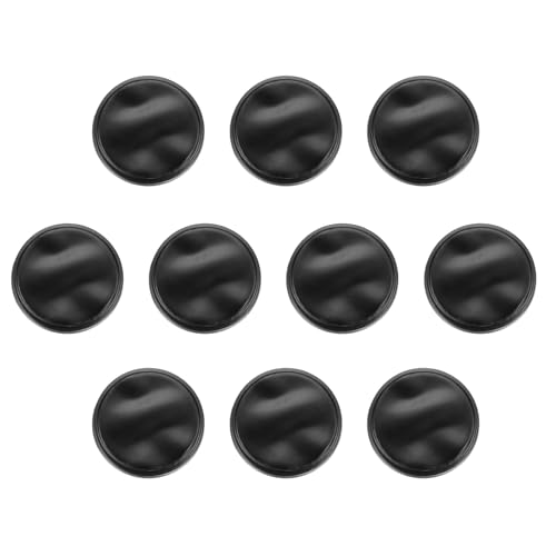 HARFINGTON Runde Metallknöpfe, 40 l, 25 mm, Schaft aus Zinklegierung, Wellenstruktur, Nähknöpfe, Basteln, Ersatzknöpfe für Kleidung, Dekoration, DIY-Zubehör, Mattschwarz, 10 Stück HARFINGTON Runde Metallknöpfe, 40 l, 25 mm, Schaft aus Zinklegierung, Wellenstruktur, Nähknöpfe, Basteln, Ersatzknöpfe für Kleidung, Dekoration, DIY-Zubehör, Mattschwarz, 10 Stück von HARFINGTON
