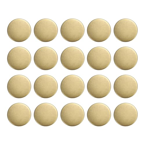 HARFINGTON Runde Metallknöpfe 20 mm, Messing, Nähen, Handwerk, Ersatzknöpfe für Blazer, Anzüge, Kleidung, Dekoration, DIY-Zubehör, Bronze, 20 Stück von HARFINGTON